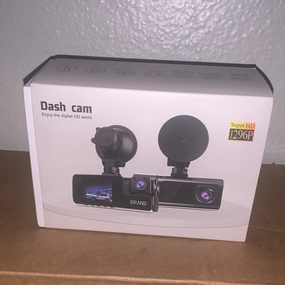 Abrand Dual Lens Dash Cam - Black and Gray